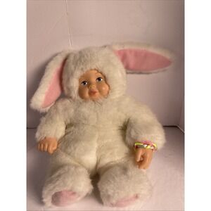Vintage Anne Geddes White Bunny Baby‎ Collection 1997 Rabbit